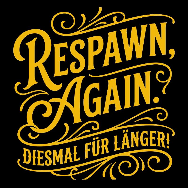 Respawn Again Gaming Saying Design