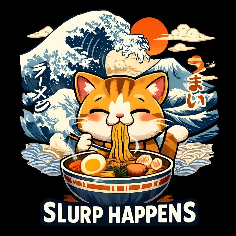 Ramen Neko Great Wave