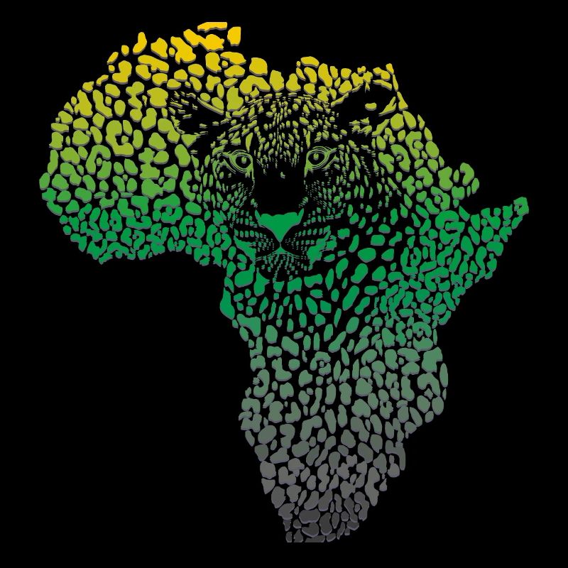 Afrique _continent_silhouette _leopard_head_and_