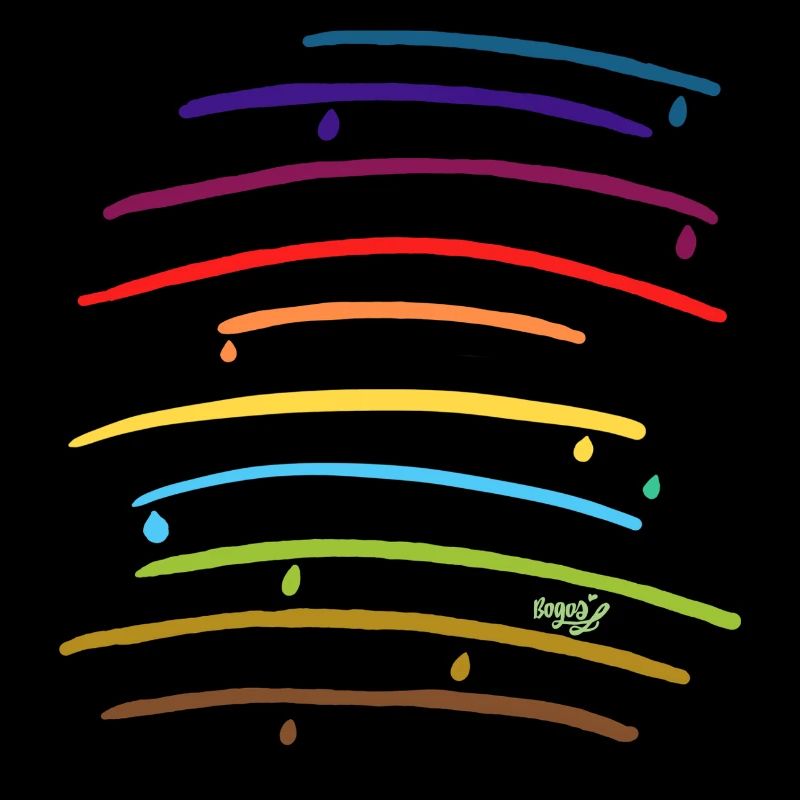 Rainbow arches with drops