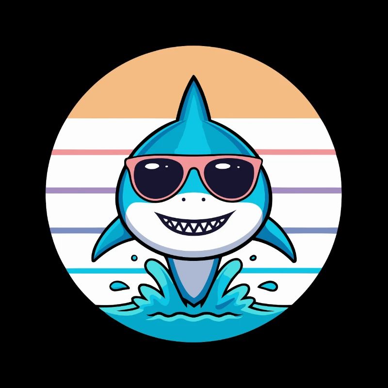 Requin pastel lunettes de soleil