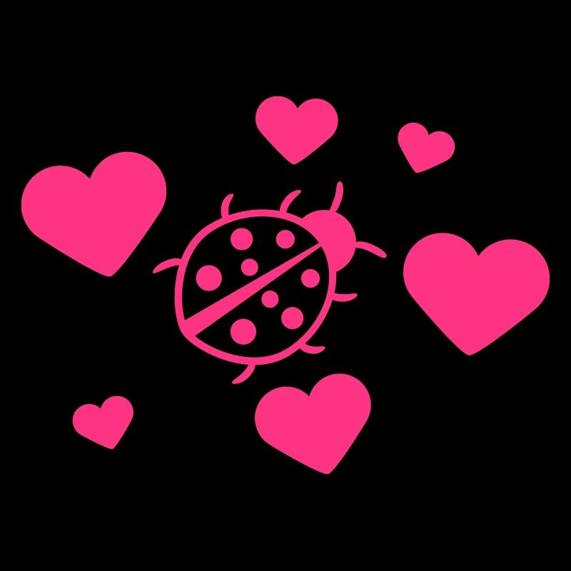 Kleiner Marienkäfer Herz Liebe Muster