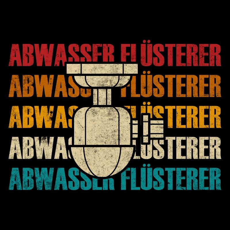 Retro Abwassertechniker Abwasser Flüsterer
