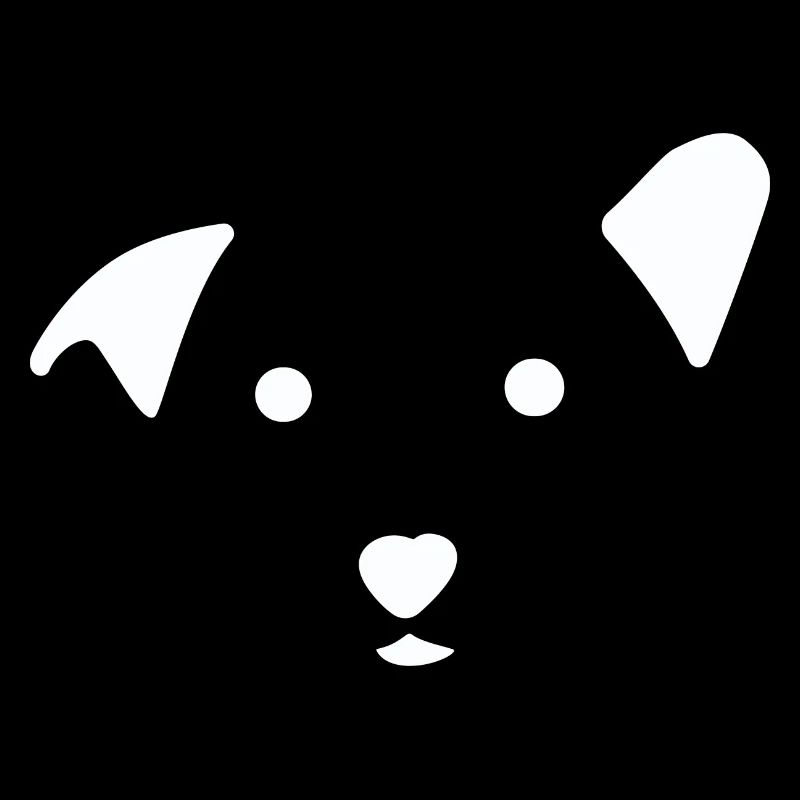 Cute dog face print white for dog lovers