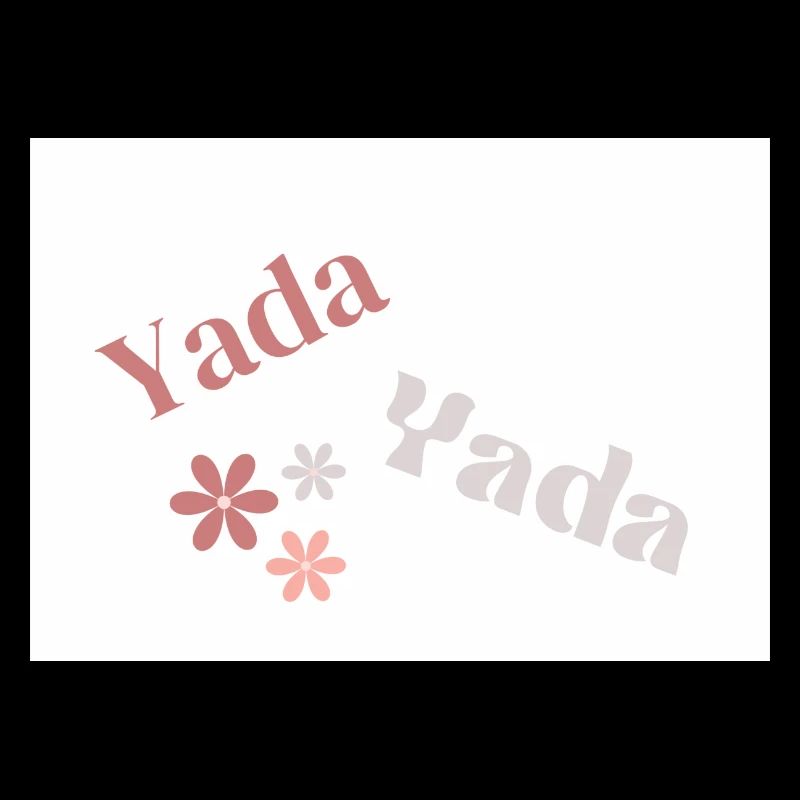 Yada Yada Typography, Simple Brown and Grey Words
