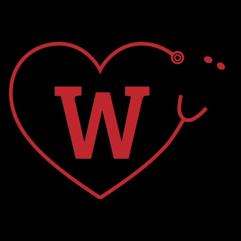 Lettre w stéthoscope