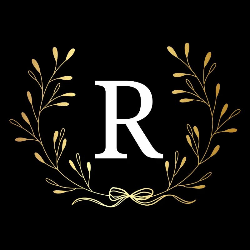 Buchstabe r Goldene Blumenkrone