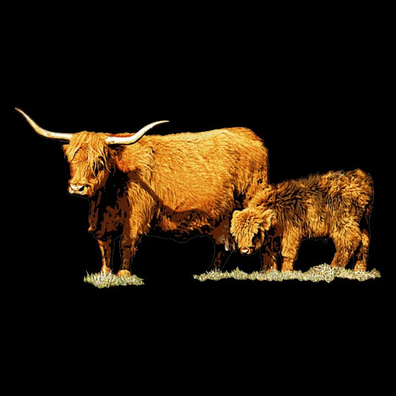 Kuh mit Kalb