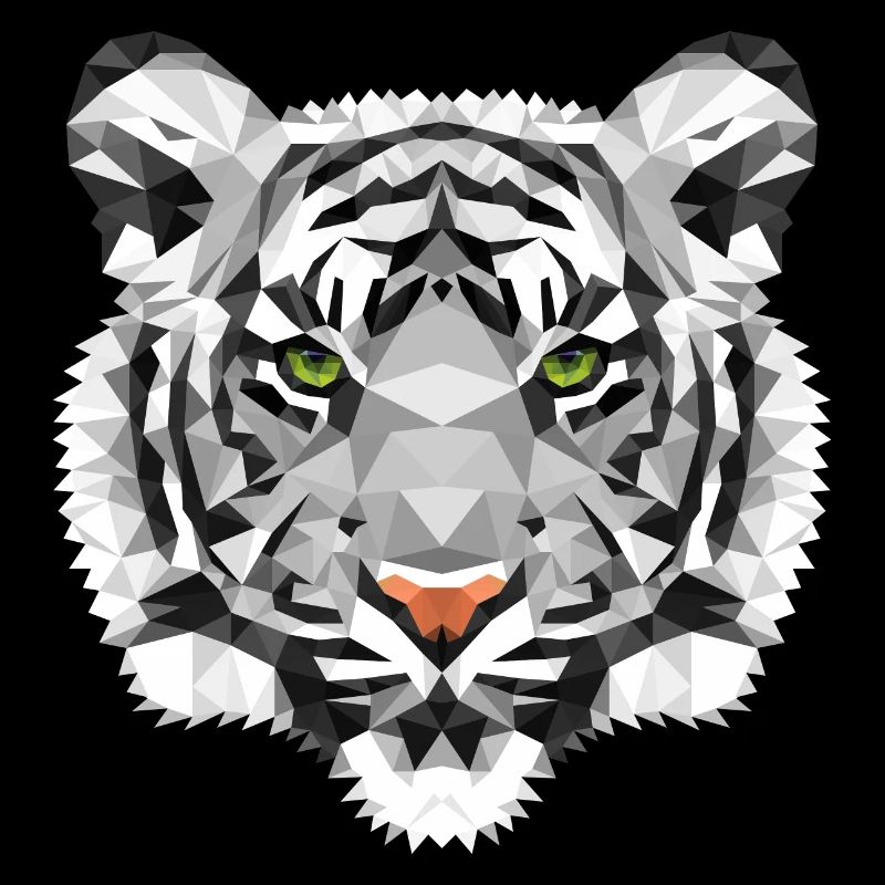 White Tiger Polygon Wild Gift