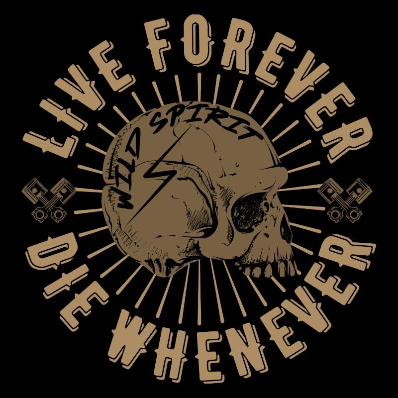 Live Forever Skull