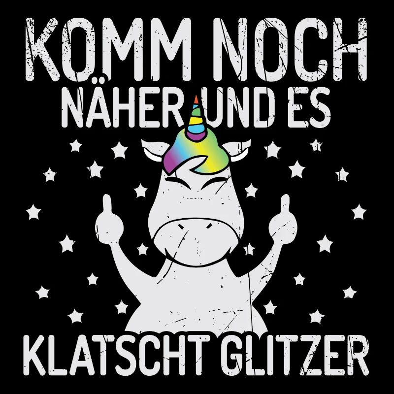 Mittelfinger Einhorn Sprüche Regenbogen