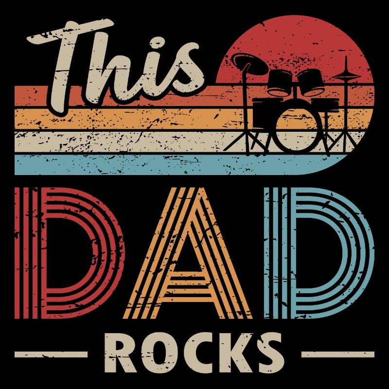 This Dad Rocks Drums Fathers Day Drummer
