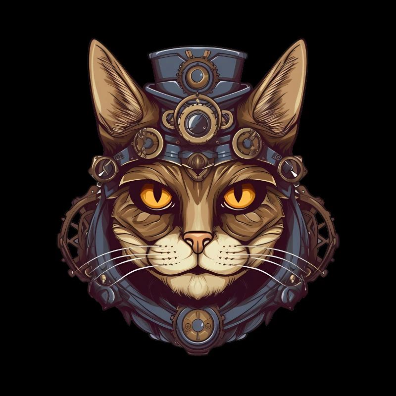 Steampunk Cat Cat Head