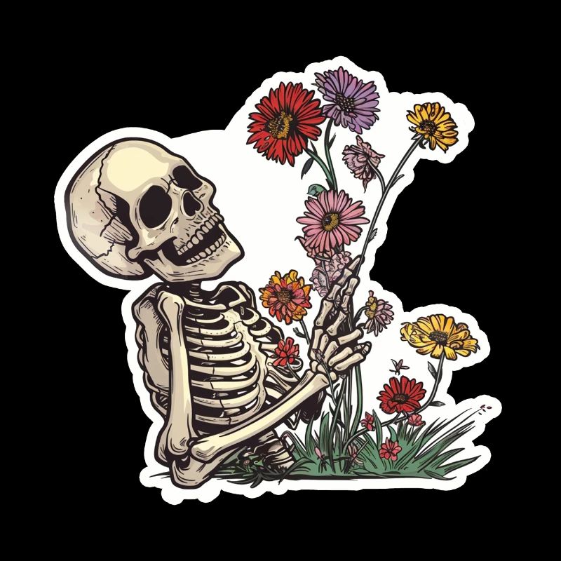 Plant Lover Skeleton Flowers
