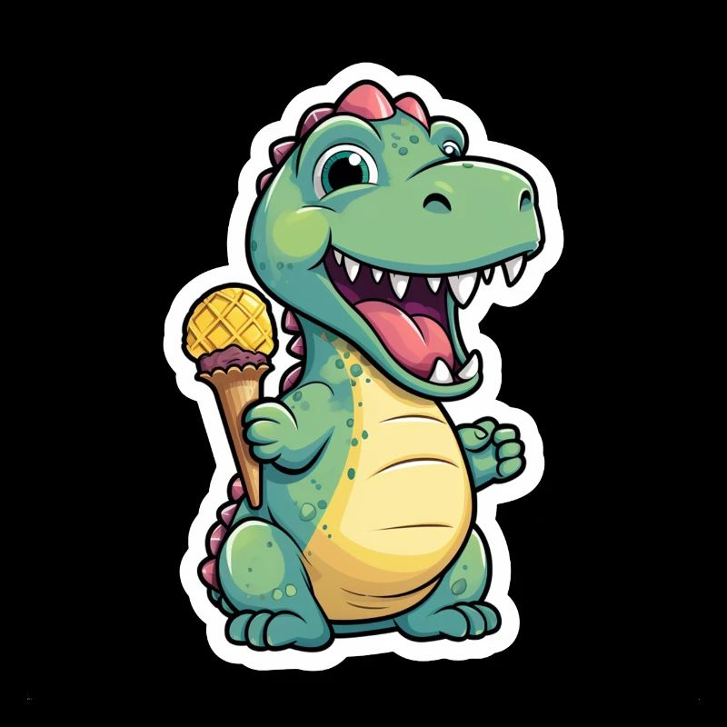 Dino isst Eis
