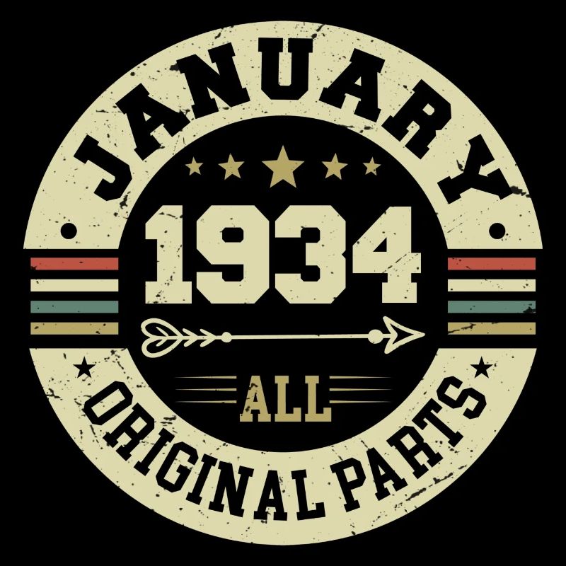 January 1934 - Birthday in January 1934