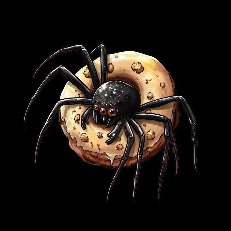 Donut Spider Funny Creative Motif