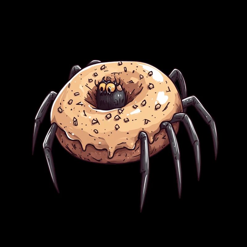 Donut araignée drôle motif créatif