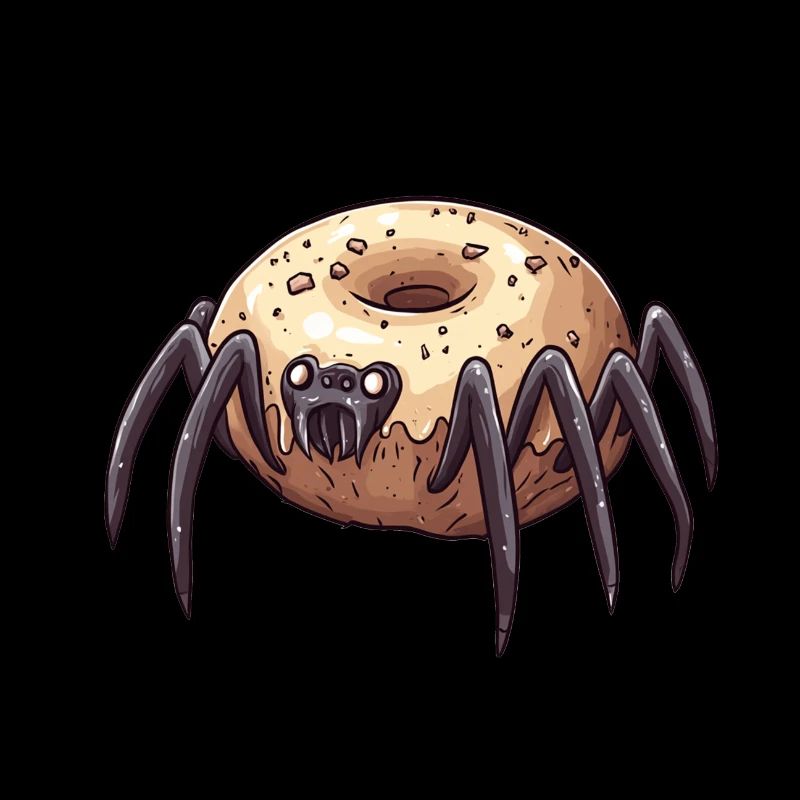 Donut Spider Funny Creative Motif