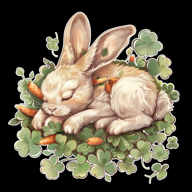 Lapin endormi Pâques