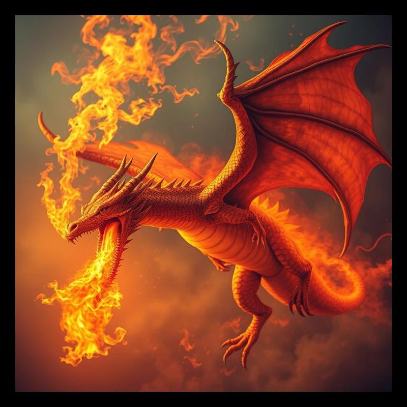 Dragon de Feu dans la Queue de Feu