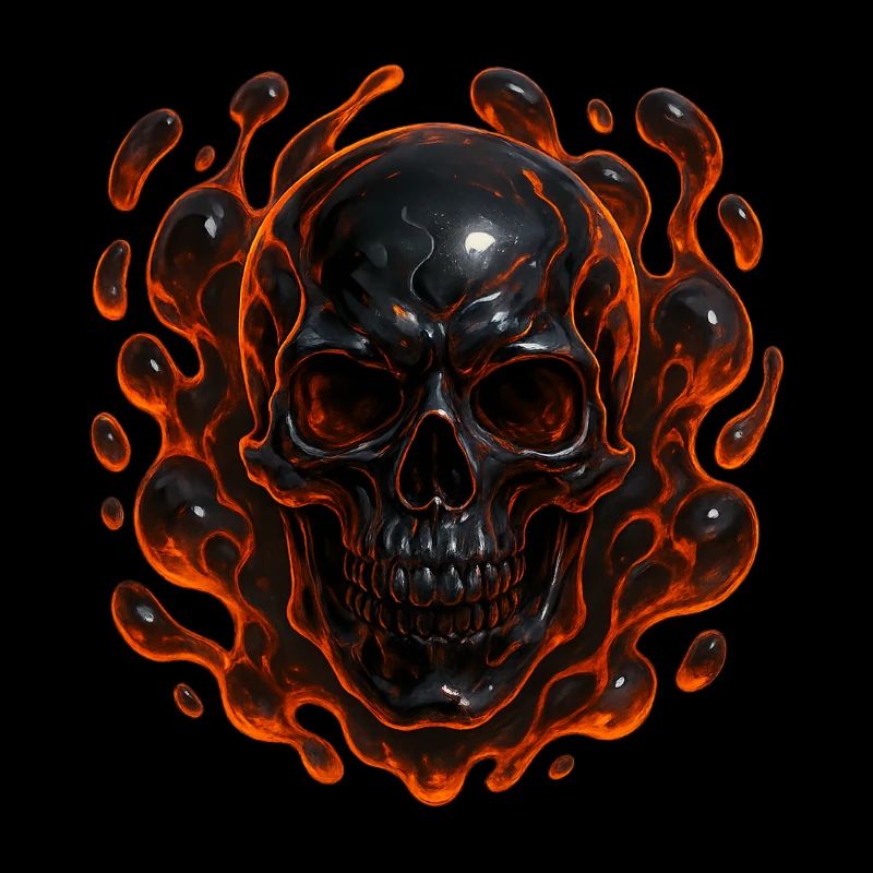 Flammender Totenkopf
