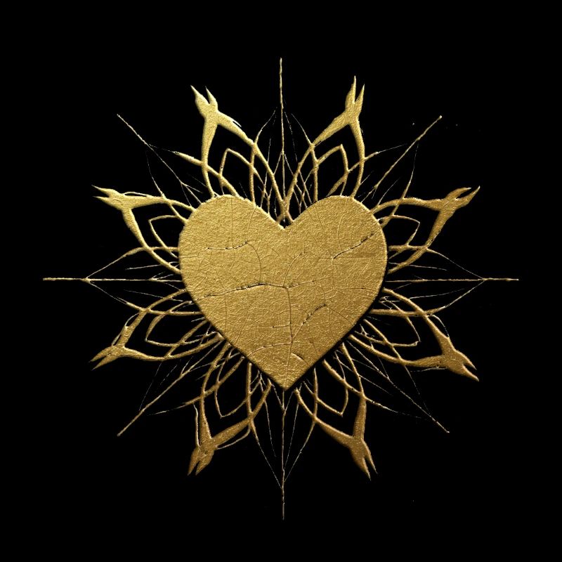 Goldenes Herz Ornament