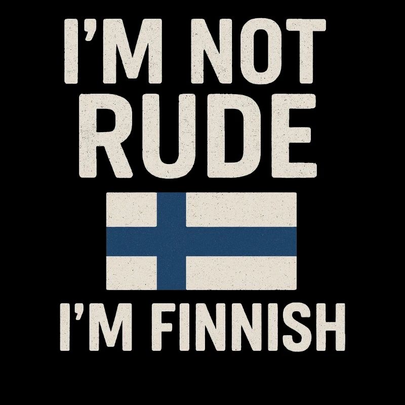 Drapeau finlandais. Pas impoli