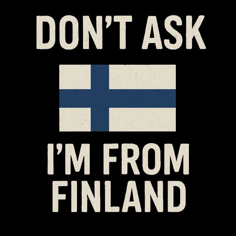 Drapeau finlandais. Ne demandez pas