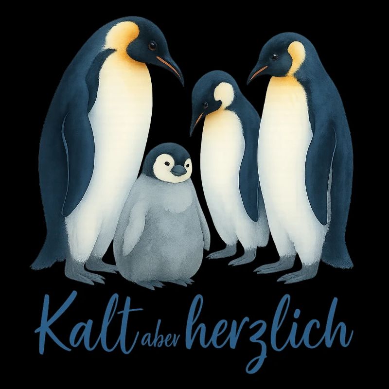 Blue Winter Penguins