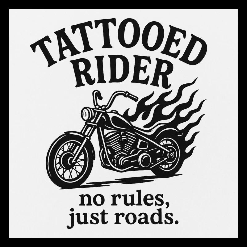 Conception de moto de pilote tatoué