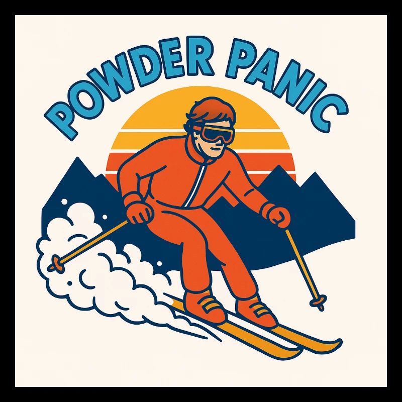 Powder Panic Retro Ski