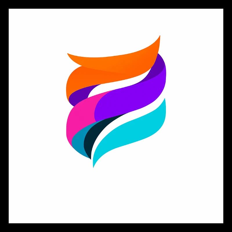 Ruban coloré forme abstrait