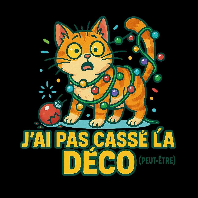 Chat Noël Déco Décalé