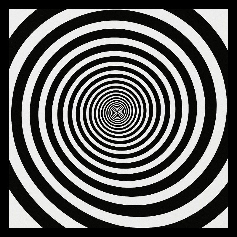 Spirale hypnotique noir et blanc