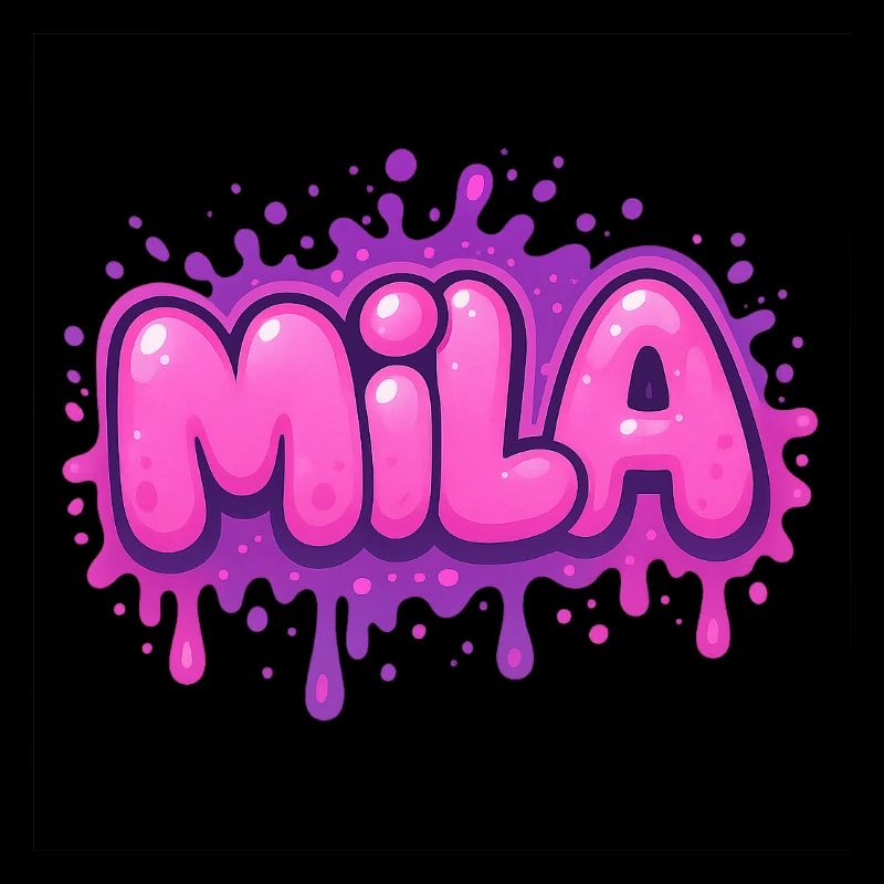 Graffiti MILA Name Gift Ideal druckbar auf
