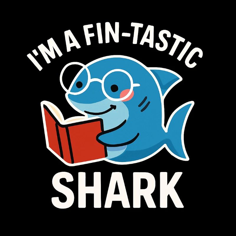 Fin-Tastic Shark reads book