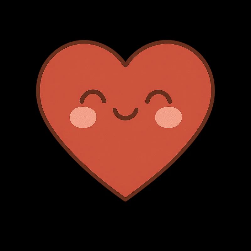 Warmes, lächelndes Herz