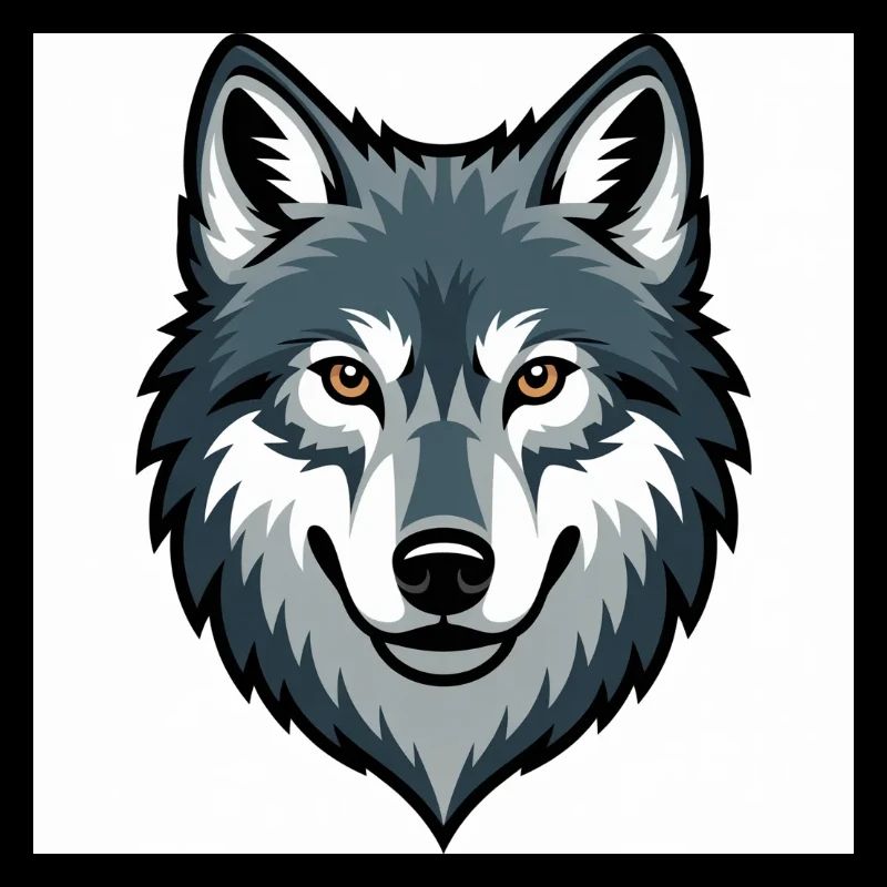 Wolf Head – illustration stylisée