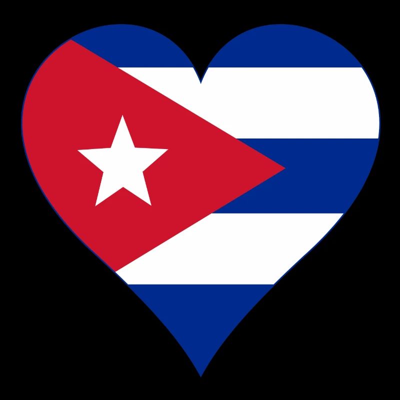Cuba Flag Heart