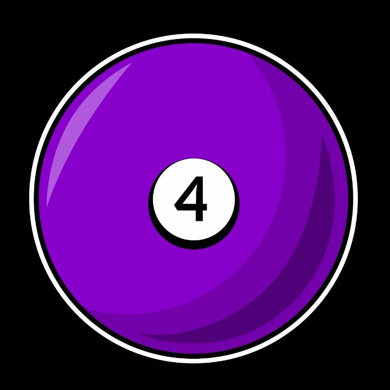 Billardkugel 4 violett Billard vier