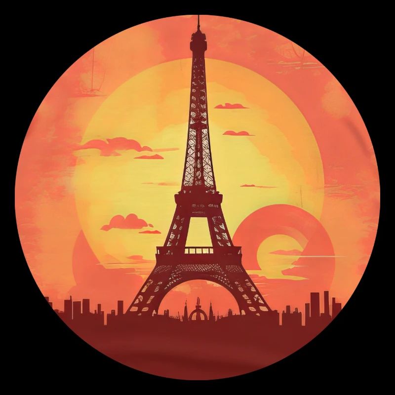 Eiffelturm bei Sonnenuntergang Romantisches Paris
