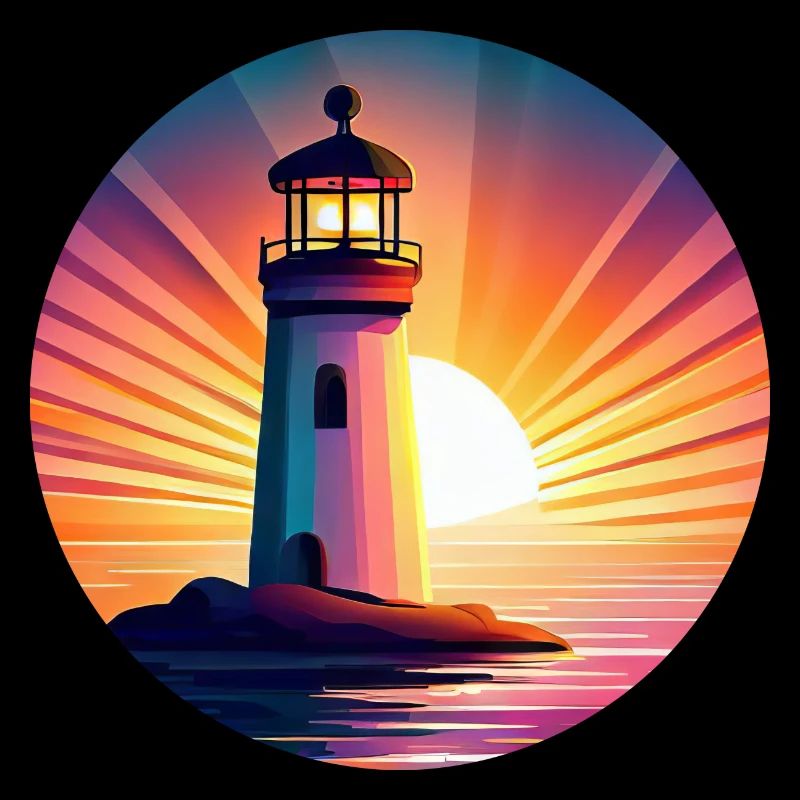 Lighthouse at sunset - Picturesque