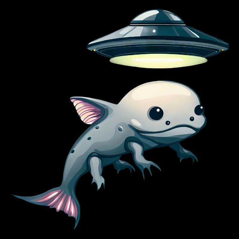 Enlèvement d’OVNI: Alien et Axolotl