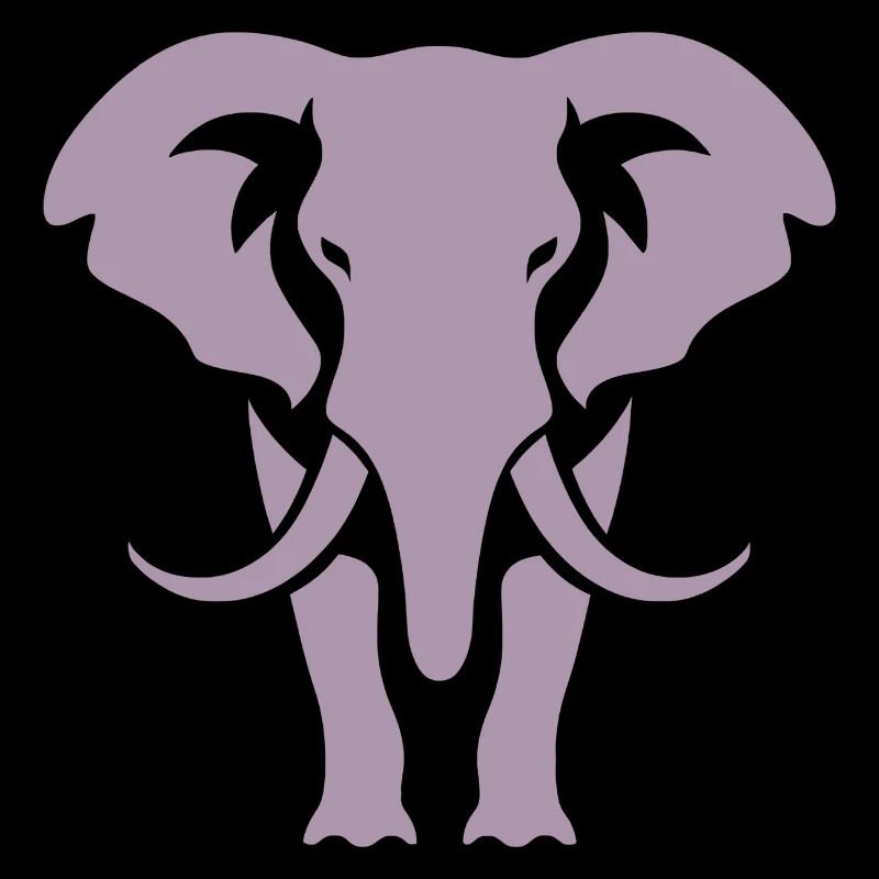 Elephant Silhouette White Logo
