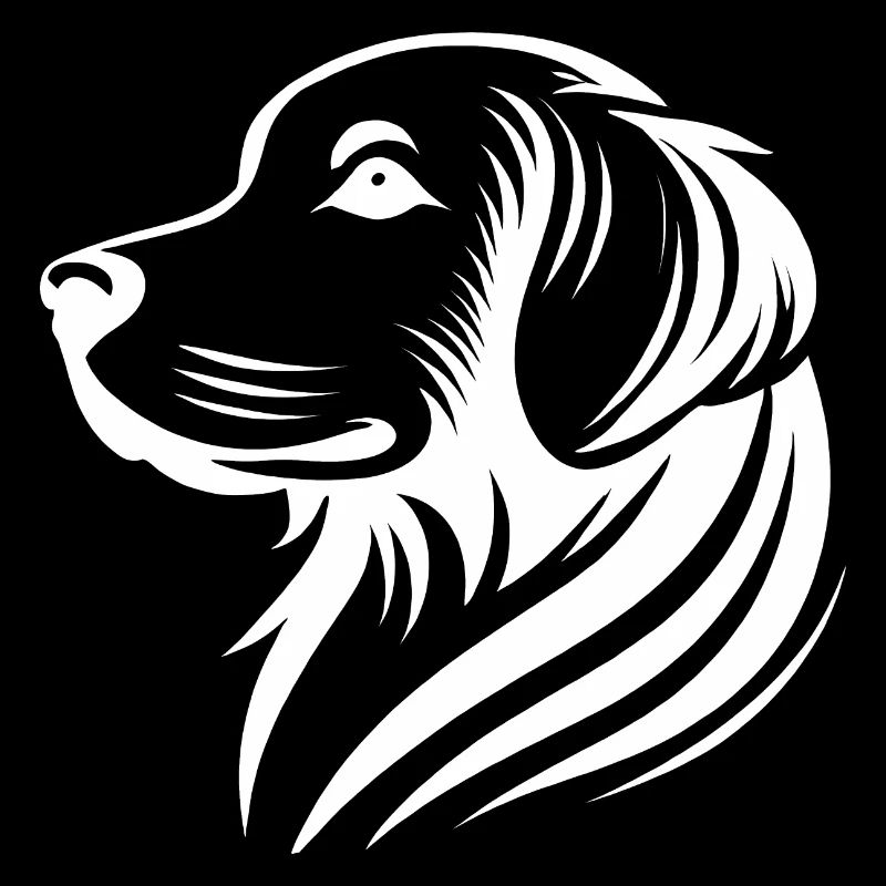 Golden Retriever Kopf Silhouette minimalistisches