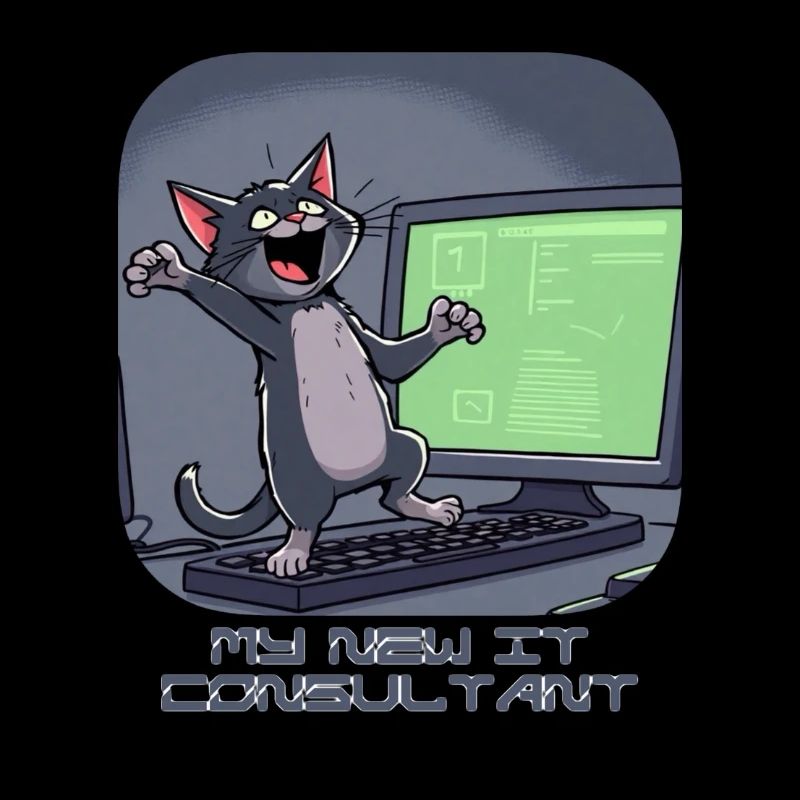 IT-Katze am Computer