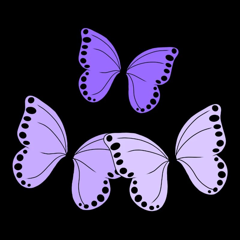 Papillons violets