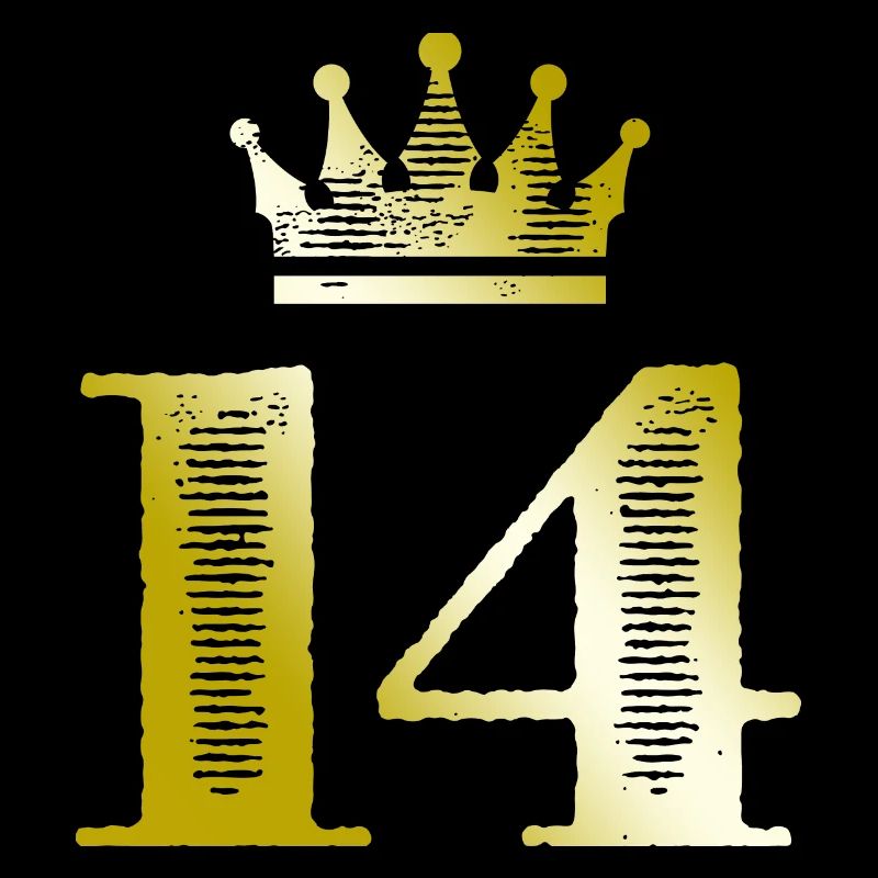 14 Number Crown Gold