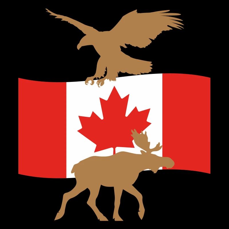 Aigle wapiti drapeau du Canada